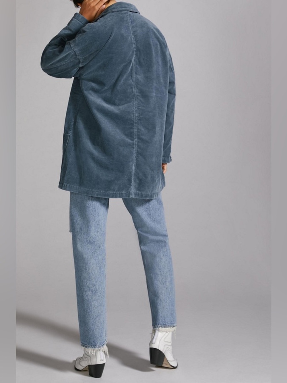 Pilcro Teal Corduroy Relaxed Blazer - Picture 6 of 14